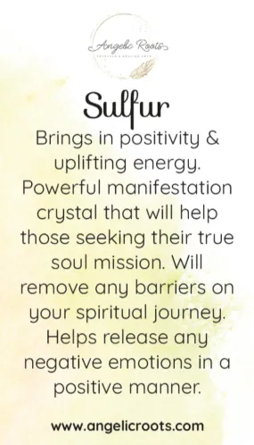 Sulfur Crystal Card