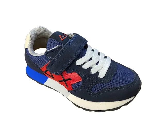 Sun68 Jaki Fluo Z42313K 07 navy blue boys' sneakers