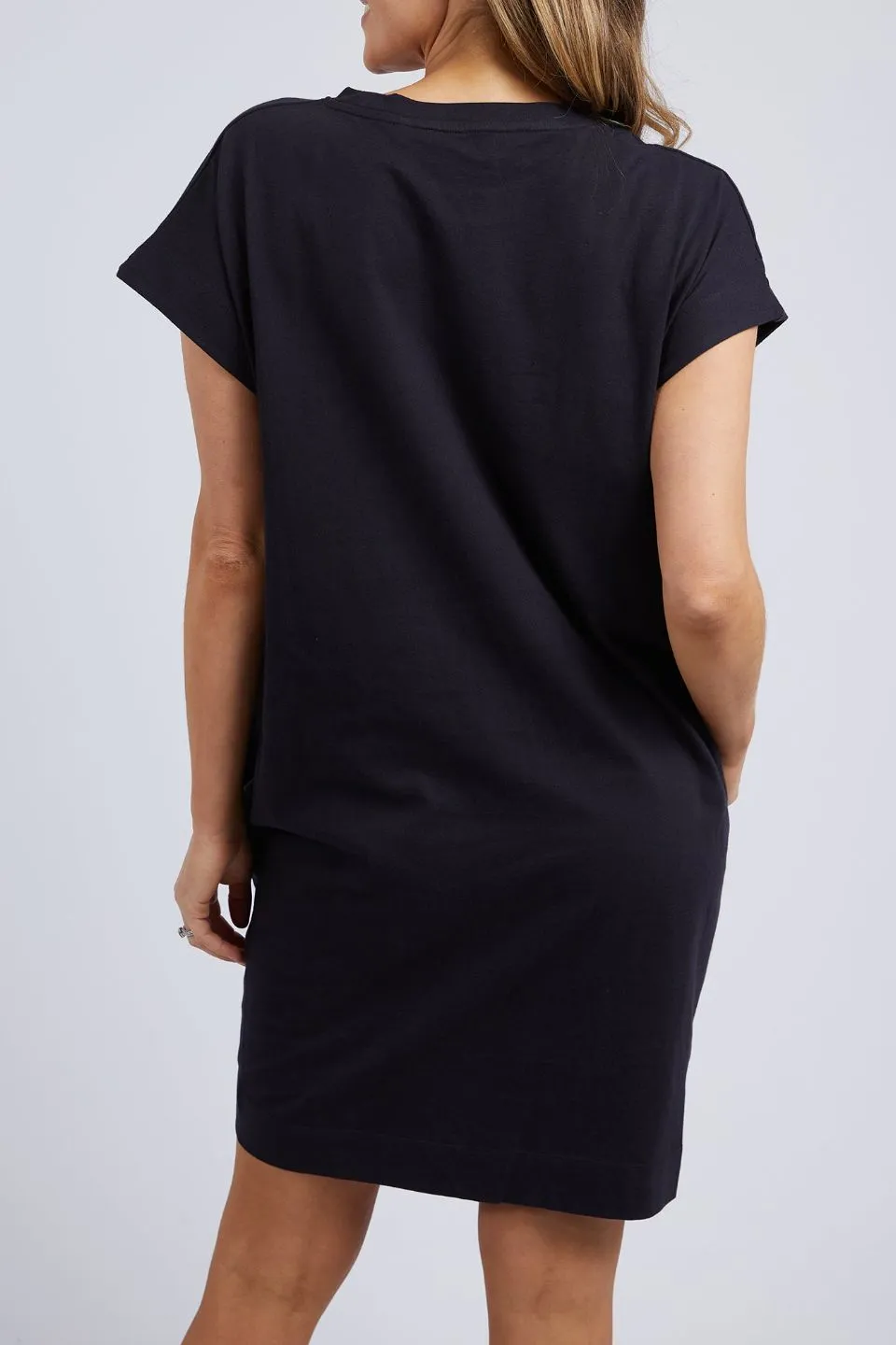 Sunset Cove Black Tee Dress