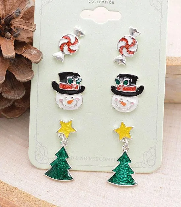 SWB Earrings   Christmas 3 pack