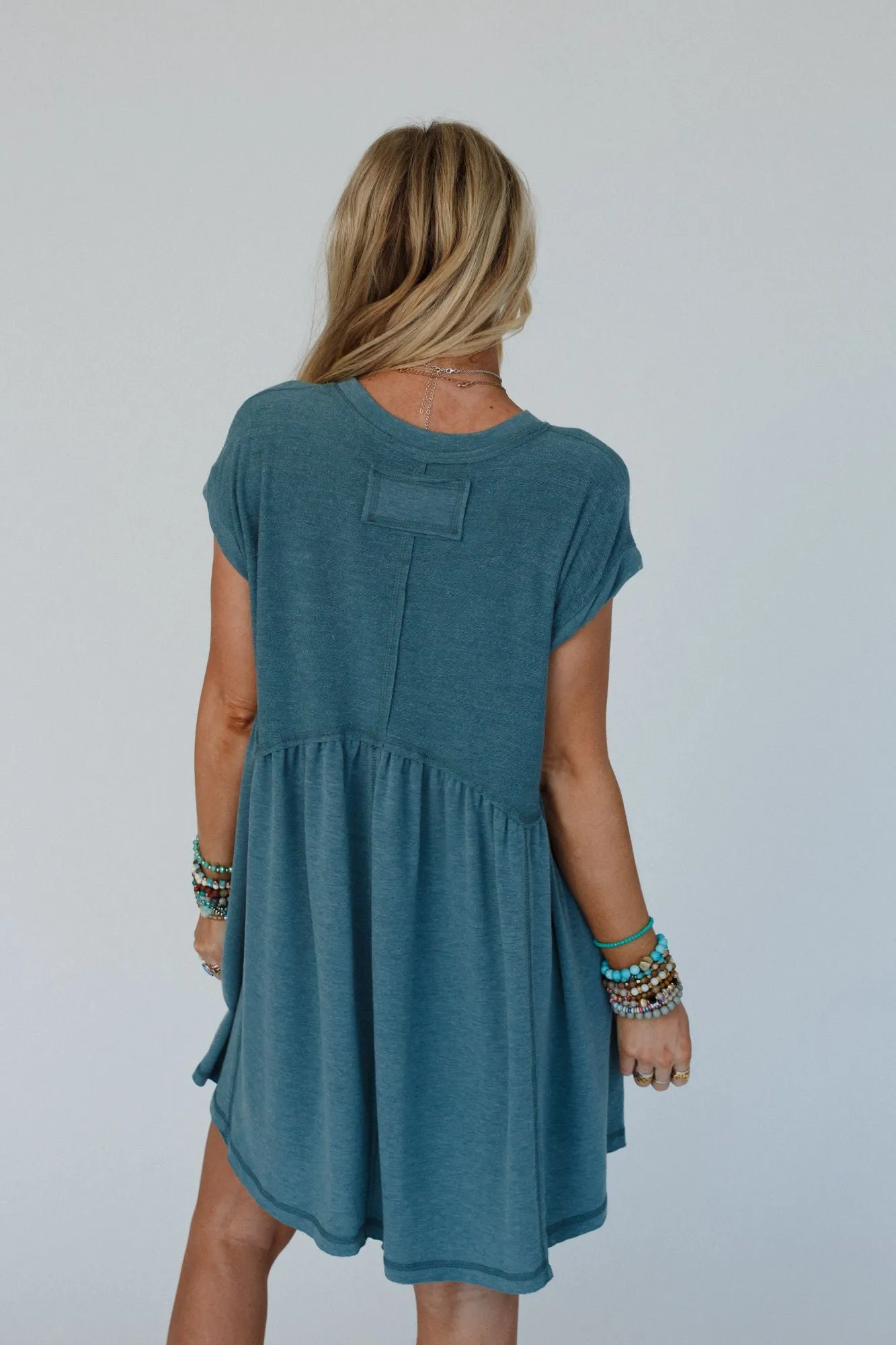 Sweet Nothings Baby Doll Dress - Teal