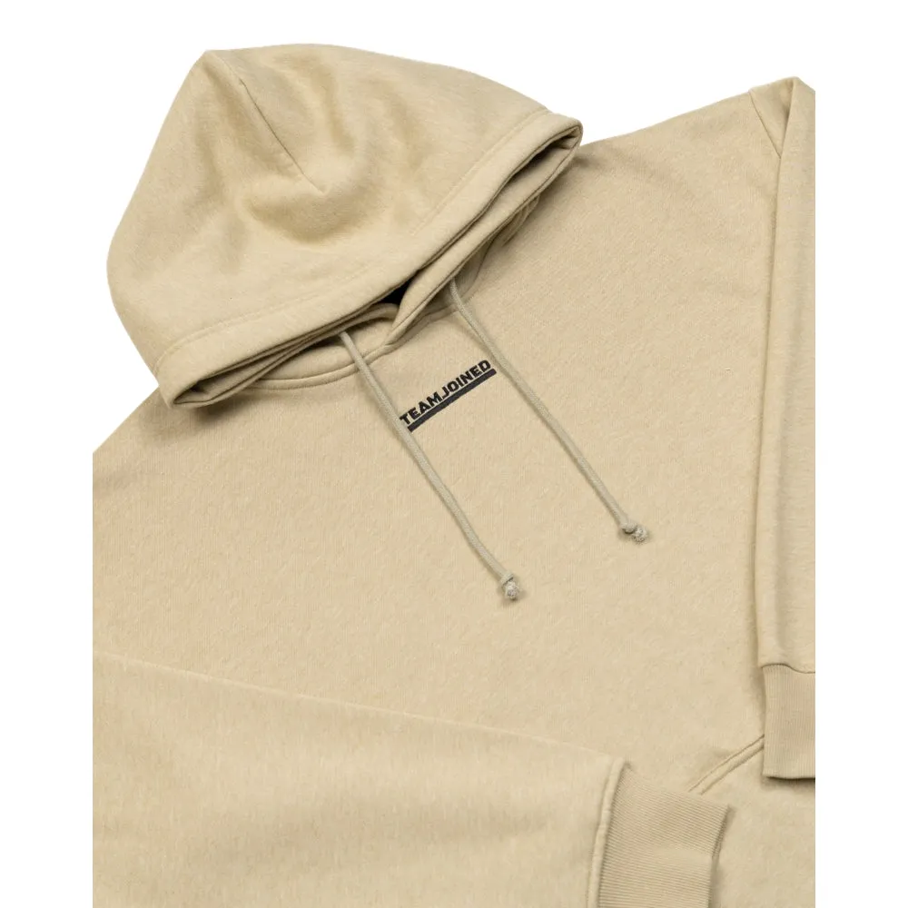 TEAMJOINED JOINED OVERSIZED HOODIE-BEIGE