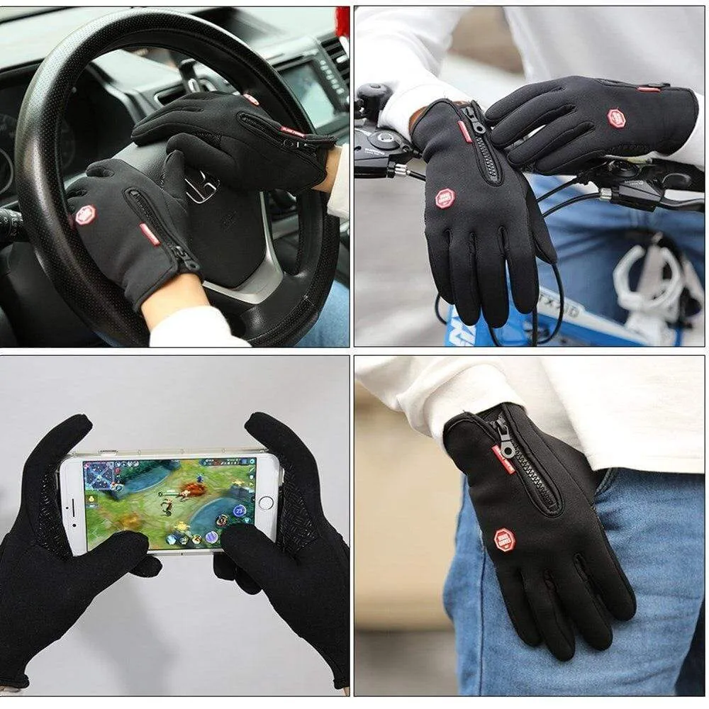 Thermal Ski Gloves Men Women Winter Skiing Fleece Waterproof Snowboard Gloves Touch Screen Snow Motorcycle Warm Mittens