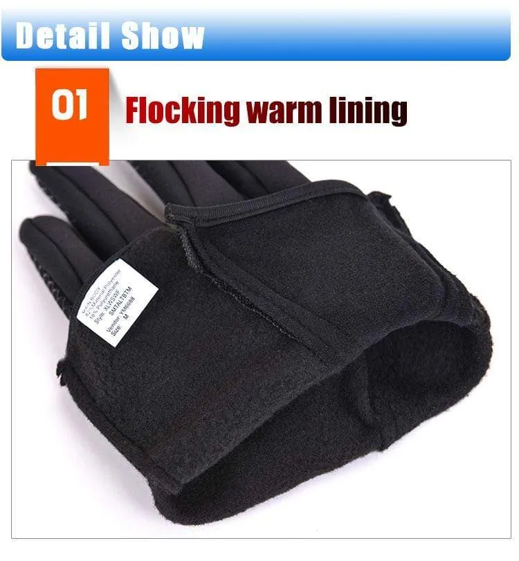 Thermal Ski Gloves Men Women Winter Skiing Fleece Waterproof Snowboard Gloves Touch Screen Snow Motorcycle Warm Mittens