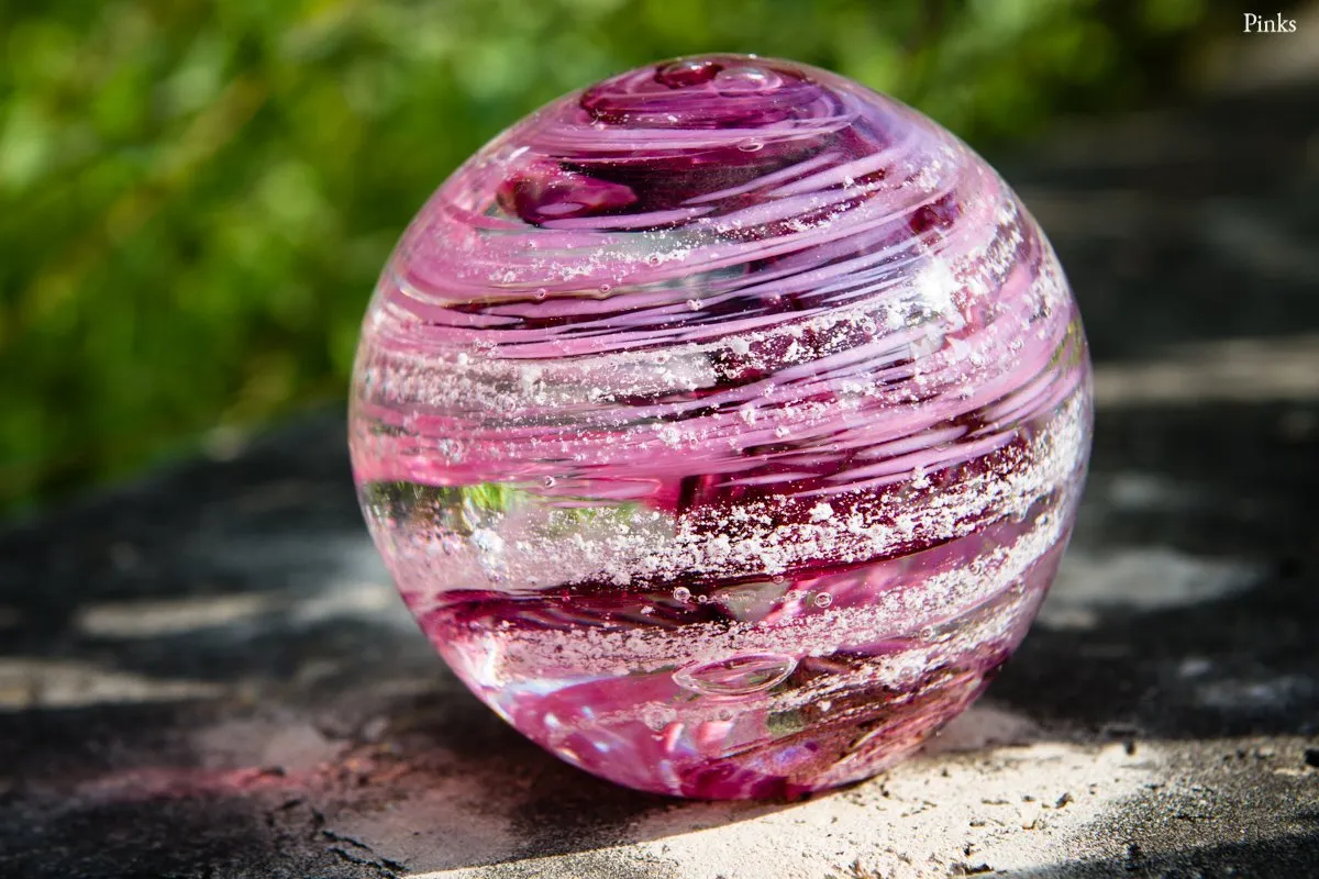 Tranquil Swirl Paperweight with Cremation Ash