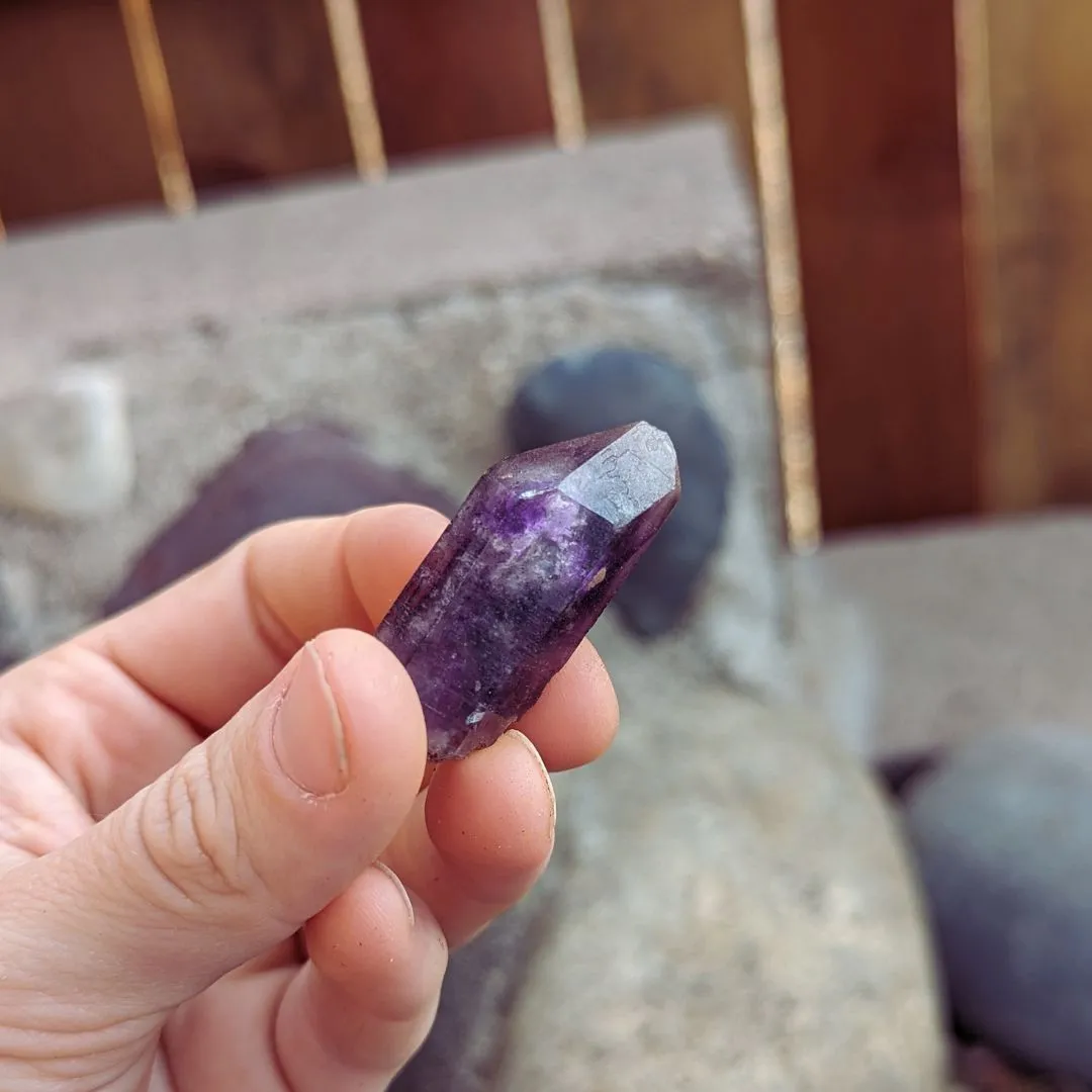 Tucson Exclusive! Rare Find, Natural  Brandberg Amethyst Crystal Points ~ Cosmic Energy that Awakens, Clear Quartz, Amethyst and Smokey Quartz in ONE, Ancient Amethyst