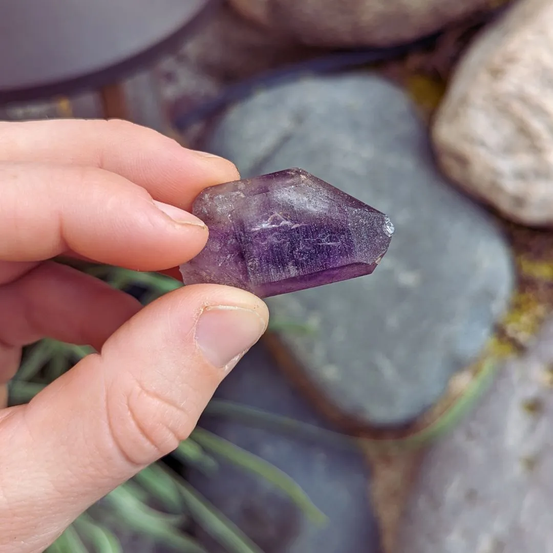 Tucson Exclusive! Rare Find, Natural  Brandberg Amethyst Crystal Points ~ Cosmic Energy that Awakens, Clear Quartz, Amethyst and Smokey Quartz in ONE, Ancient Amethyst