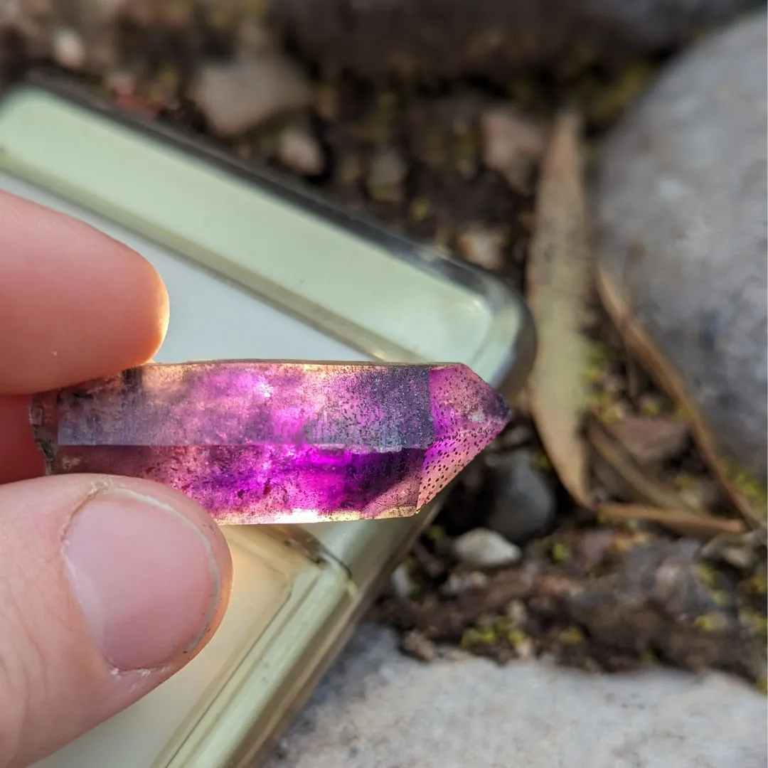 Tucson Exclusive! Rare Find, Natural  Brandberg Amethyst Crystal Points ~ Cosmic Energy that Awakens, Clear Quartz, Amethyst and Smokey Quartz in ONE, Ancient Amethyst