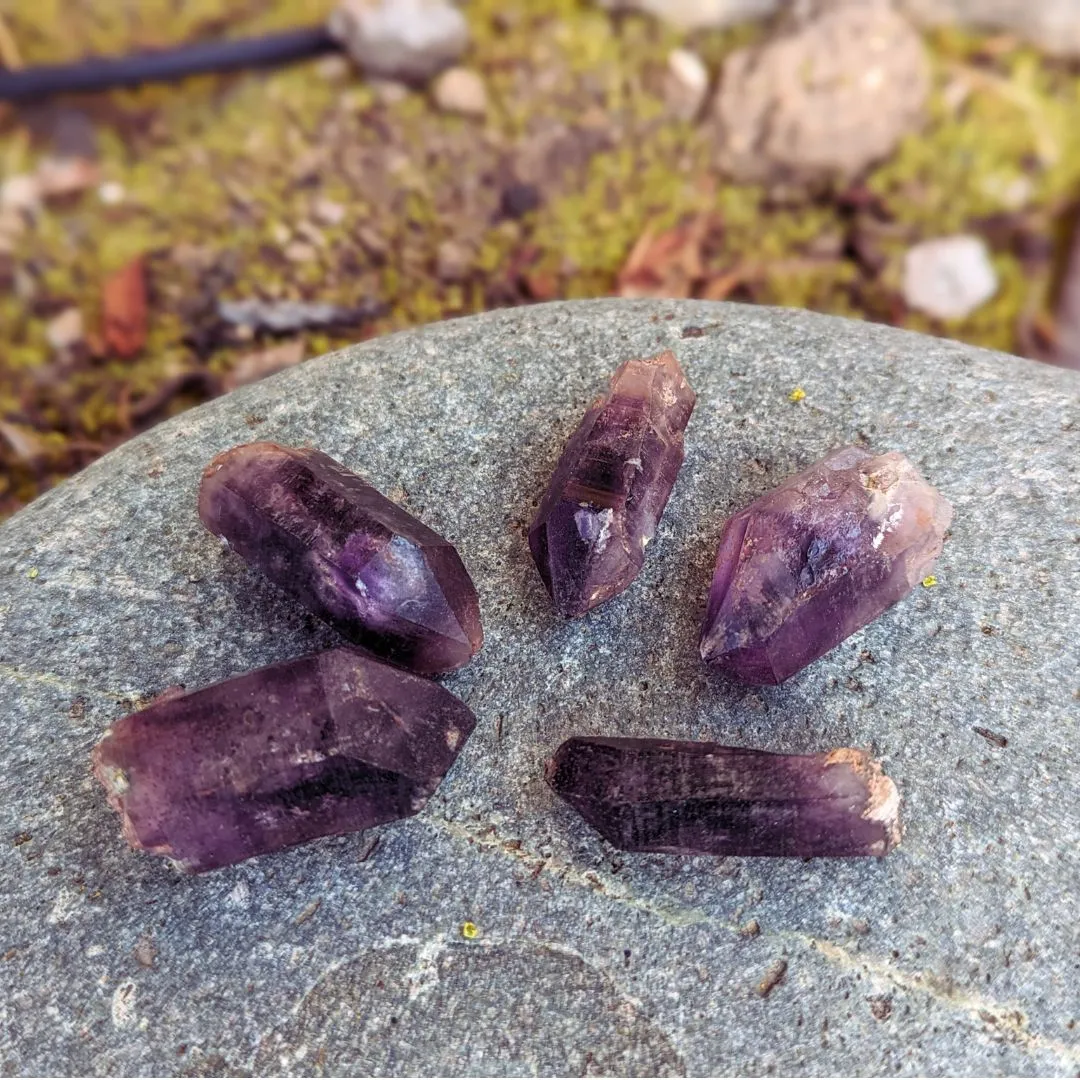 Tucson Exclusive! Rare Find, Natural  Brandberg Amethyst Crystal Points ~ Cosmic Energy that Awakens, Clear Quartz, Amethyst and Smokey Quartz in ONE, Ancient Amethyst