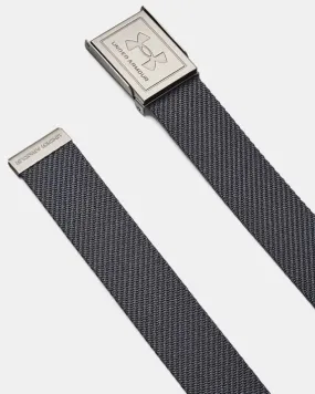 'Under Armour' Men's Reversible Webbing Belt - Pitch Gray / Midnight Navy