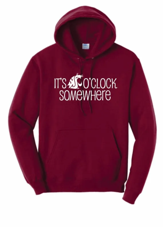 Unisex It's Coug O'Clock Somewhere Crimson Sweatshirt