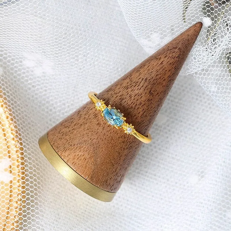 Vintage Star London Blue Topaz Ring