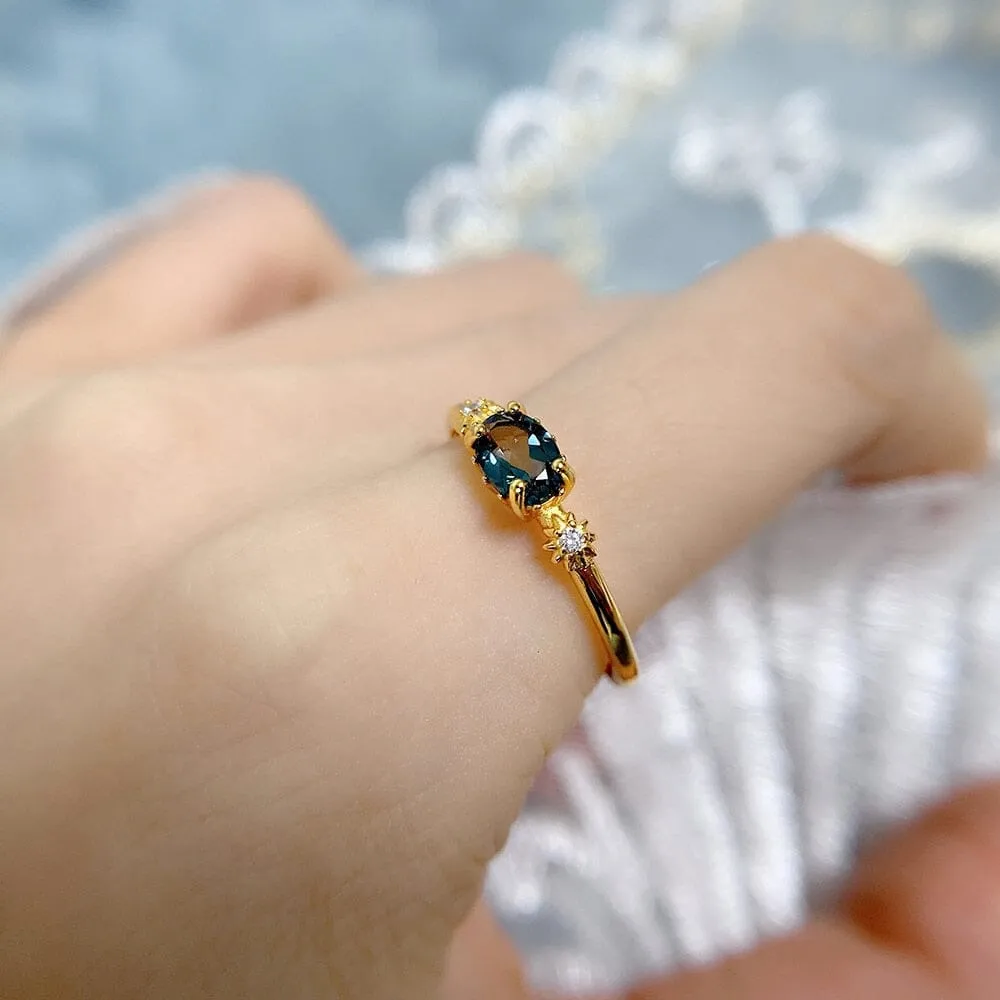 Vintage Star London Blue Topaz Ring