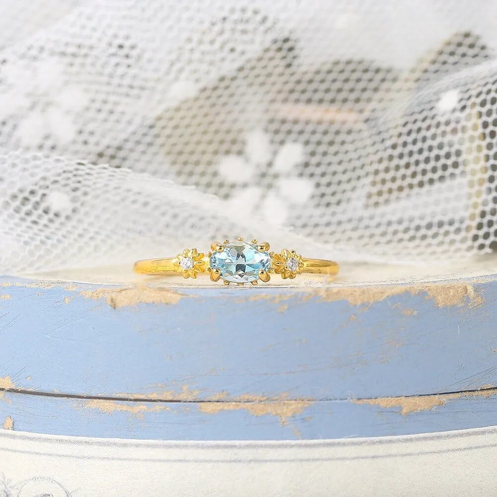 Vintage Star London Blue Topaz Ring