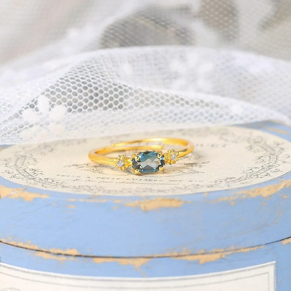 Vintage Star London Blue Topaz Ring