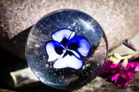 Violet Glass Touchstone with Infused Cremains