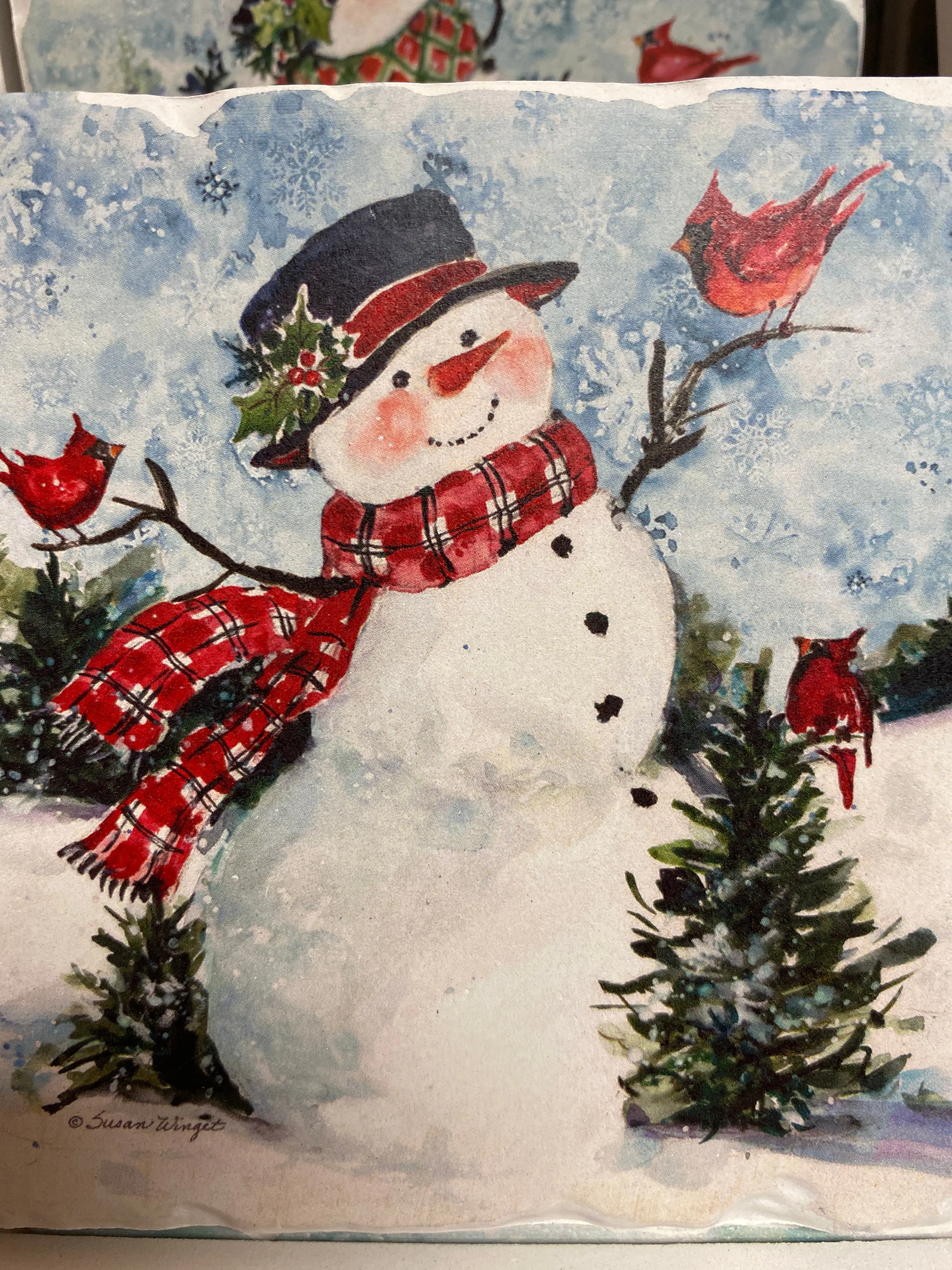 Watercolor Snowman Coasters