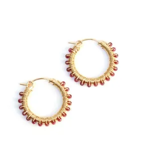 Winona Gemstone Hoops