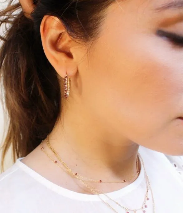 Winona Gemstone Hoops