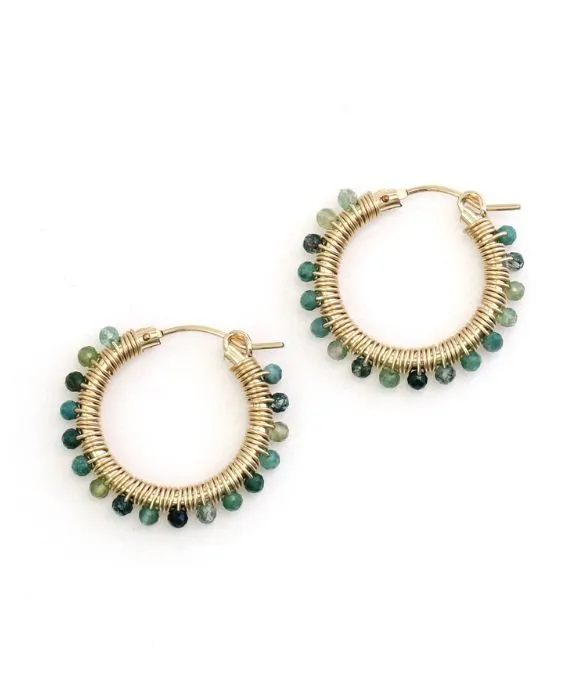 Winona Gemstone Hoops