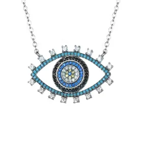 Women's Fashion CZ Evil eye Necklace