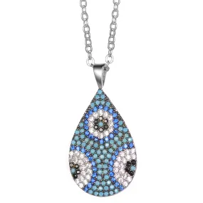 Women's Fashion CZ Evil eye Necklace