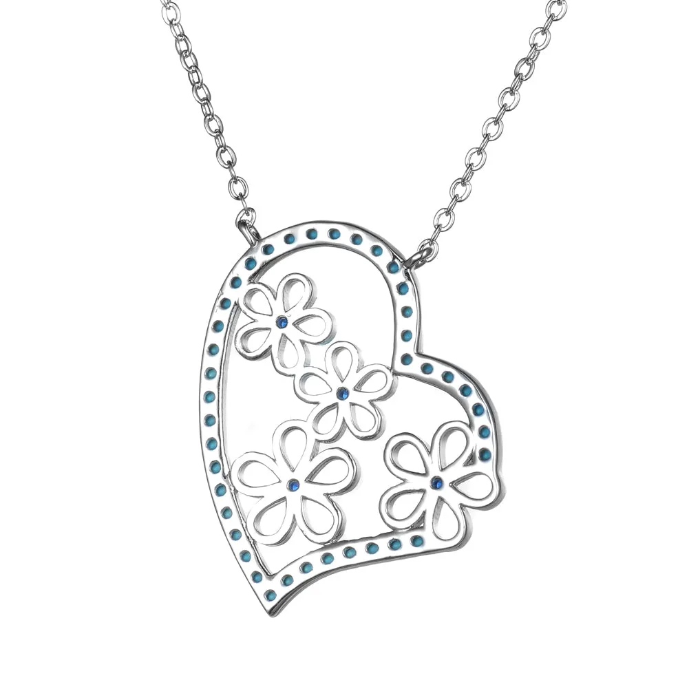 Women's Fashion CZ Heart Necklace