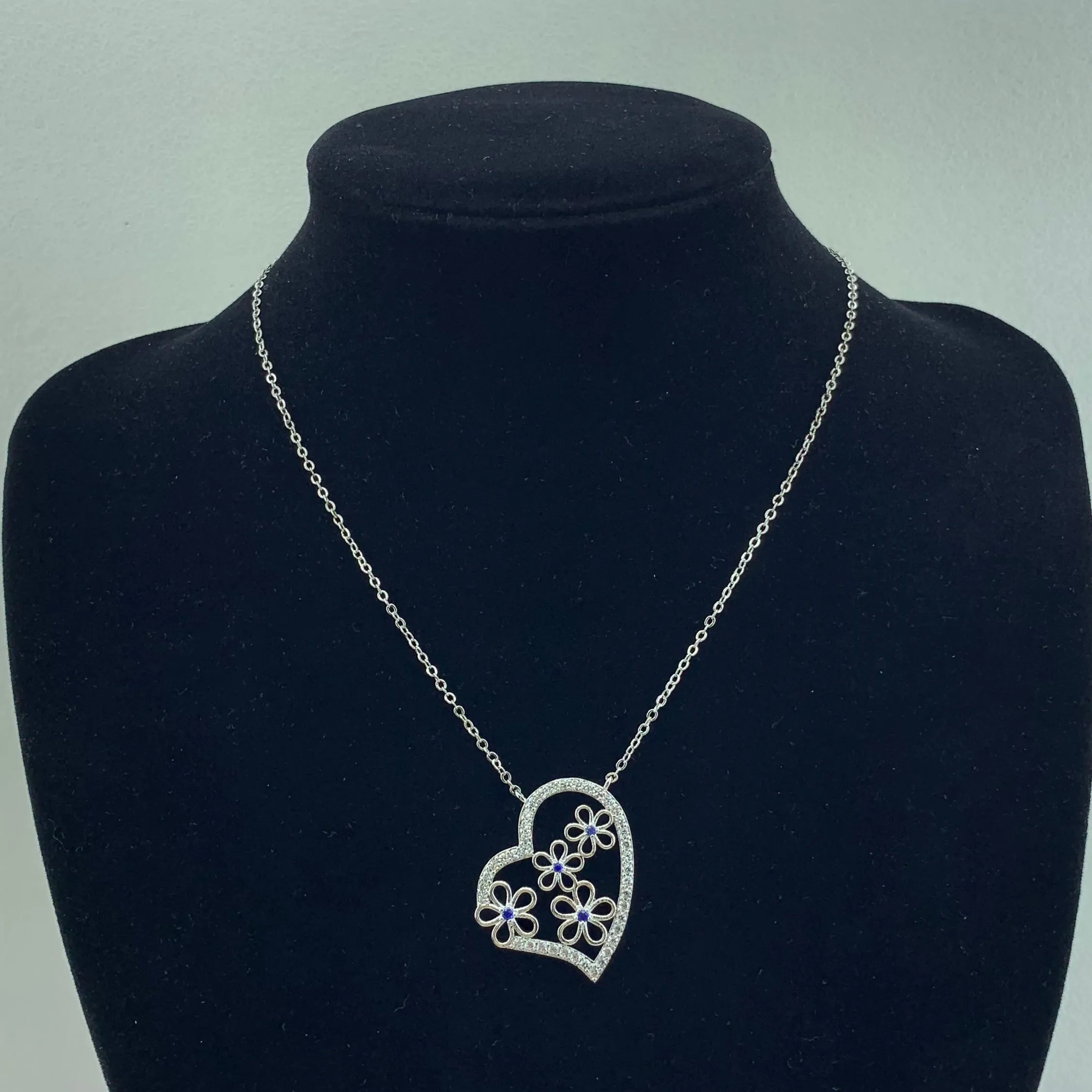 Women's Fashion CZ Heart Necklace