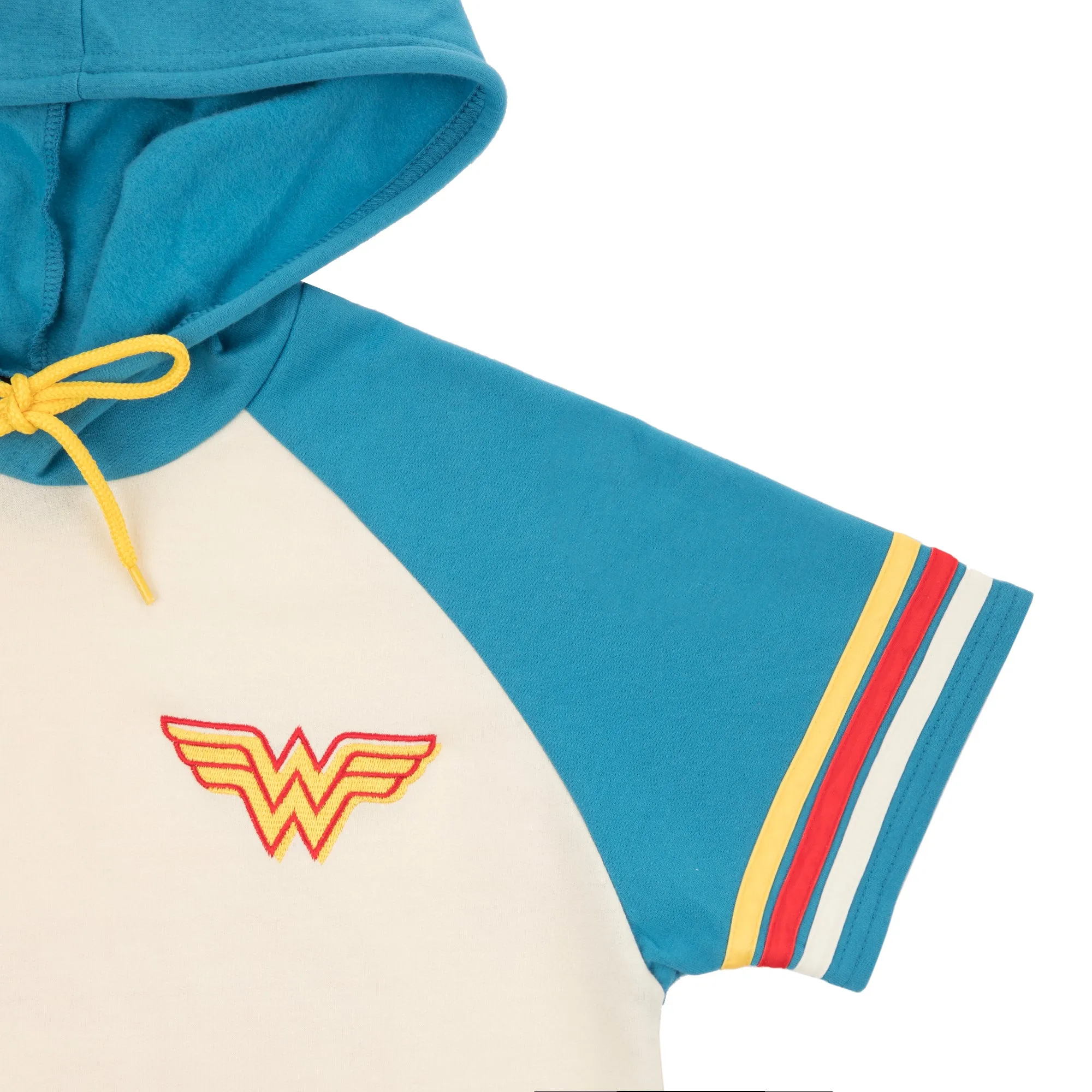 Wonder Woman Cropped Short Sleeve Hoodie