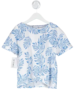 ZARA Blue Tropical Leaf T Shirt 8 Years